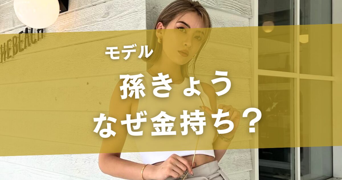 孫きょうが金持ちなのはなぜ？旦那の仕事・収入源・自宅まで徹底調査